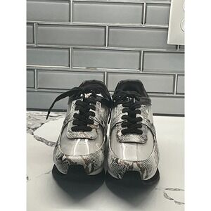 Jessica Rich Nude Gold Snake Transparent Sneakers Women's Size 8